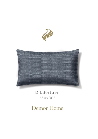 Keten Dokulu Granit Grisi Kırlent Kılıfı, 50x50 Cm, Polyester Diğer
