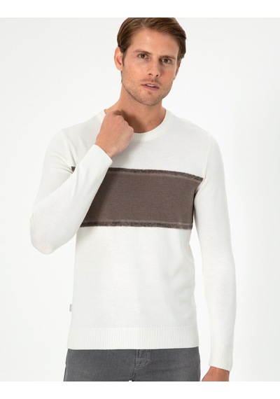 Pierre Cardin Erkek Ekru Kazak /triko 50296439-vr019 Ekru