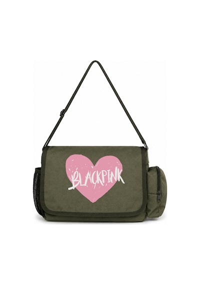 Sevbano Blackpink Müzik Grubu Baskılı Unisex Okul, Spor, Ofis Çok Amaçlı Haki
