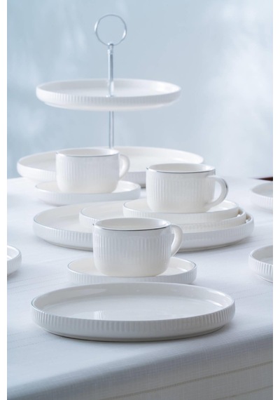 Acar Sierra 6 Kişilik 20 Parça Brunch Seti - Silver