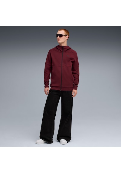 Puma Tech Full-zip Hoodie Erkek Bordo Günlük Stil Sweatshirt 68804596 1691051 Bordo
