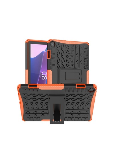 Lenovo Uyumlu Tab M10 3. Nesil Lastik Dokulu Tpu + Pc Tablet Kılıfı Tutuculu