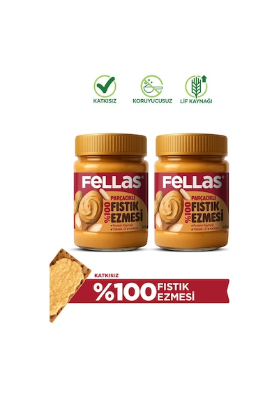 %100 Fıstık Ezmesi 300 G X 2 Adet