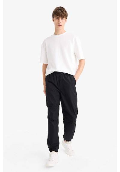 Defacto %100 Pamuk Wide Leg Paraşüt Pantolon E8729ax25aubk81 Siyah