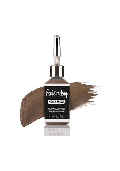 Kalıcı Makyaj Boyası - Middle Brown Orta Kahverengi 15ml Diğer