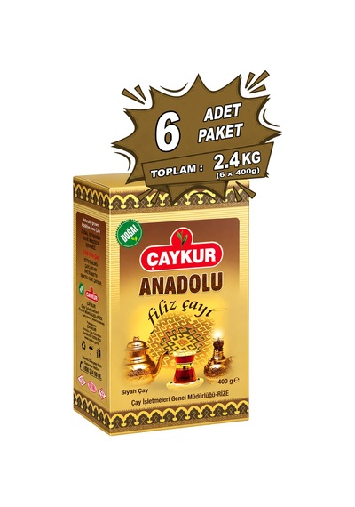 Anadolu Filiz Çayı Hediyelik 400gr. Karton Kutu Altılı Paket
