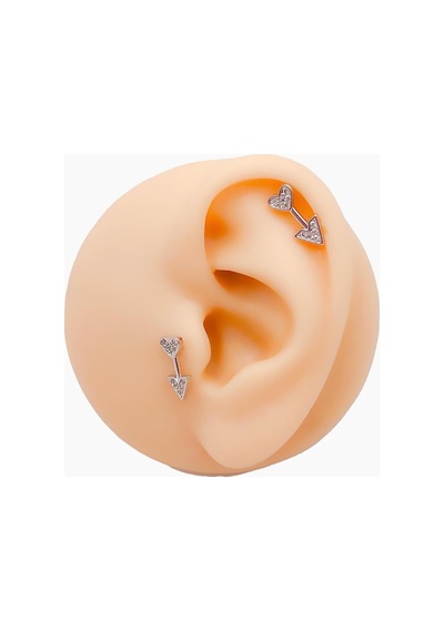 Ok Tragus Helix Piercing 1adet çok renkli