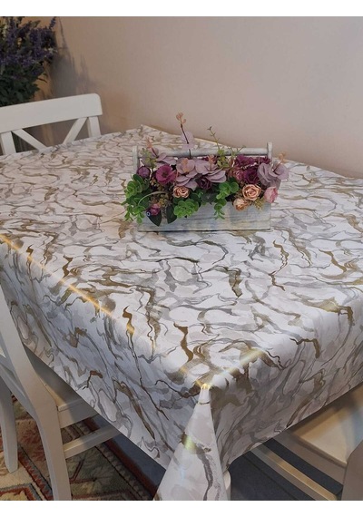 Elyaflı Pvc Masa Örtüsü Modern, Dayanıklı, Silinebilir Ve Şık Görünüm Fnt1280 Sarı