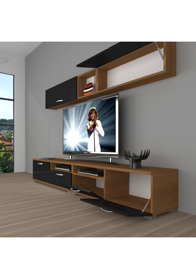 Decoraktiv Eko 5200 Slm Tv Ünitesi Tv Sehpası Ceviz - Siyah