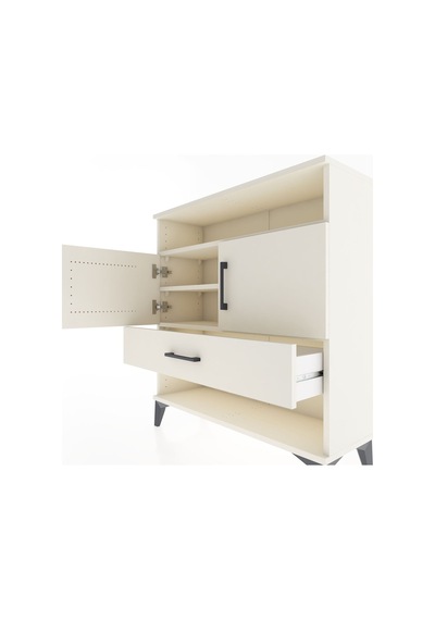 Arges Şifonyer 3 Raflı Tek Çekmeceli 2 Kapaklı 88x30x96 Aytaşı-aytaşı Aytası