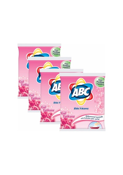 ABC Elde Yıkama Toz Çamaşır Deterjanı Gül Tutkusu 4 x 600 G
