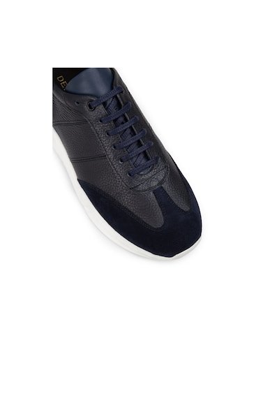 Deery Hakiki Deri Lacivert Erkek Sneaker Ayakkabı - 01961Mlcvp01 Lacivert