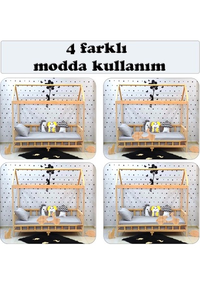 Markaawm Markaawm Ahşap Montessori Yatak Motorlu Çocuk Karyola Akçaağaç