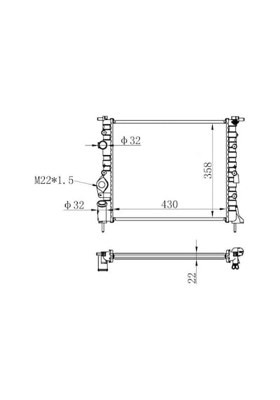 Depomıx Radyatör Brazing Clıo Iı-logan 04-kng 01-mgn 96-1.4-1.61.5d-1.9 Klimasız Mek 430x358x22