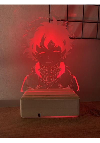 Deku Izuku Midoriya My Hero Academia 16 Renk Gece Lambası