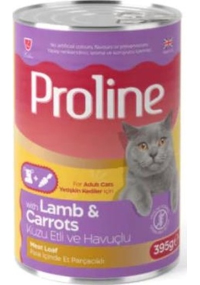 Pro Line Kuzu Etli ve Havuçlu Pate Et Parçalı Yetişkin Kedi Konservesi 395 G