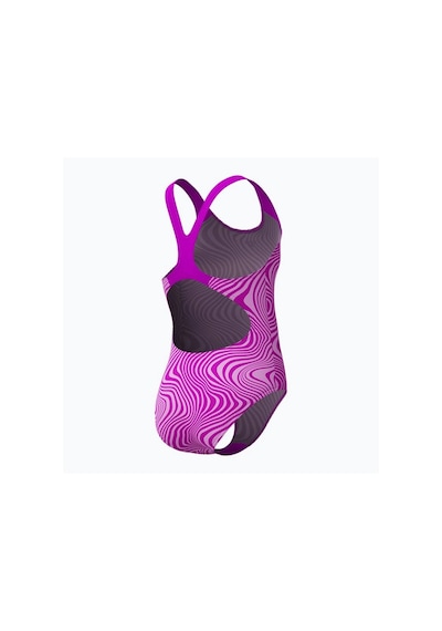 Speedo Dijital Allover Sıçrama Önleyici Diva Kız Çocuk Mayosu Mor Mor