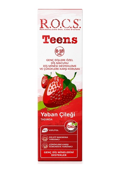 Rocs Teens Yaban Çileği Tadında 8-18 Yaş 60 Ml