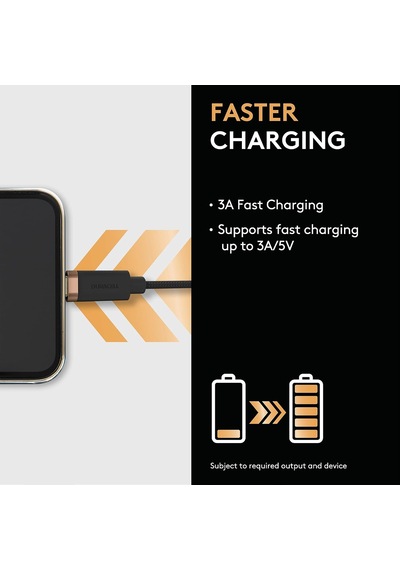 2m Lightning To Usb-a Örgülü Şarj Kablosu - Siyah Standart