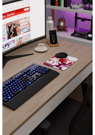 Metal Gear Solid Kaymaz Dikişli Kauçuk Oyuncu Mousepad V4 - 22x18 Gaming Mouse Pad Fare Altlığı