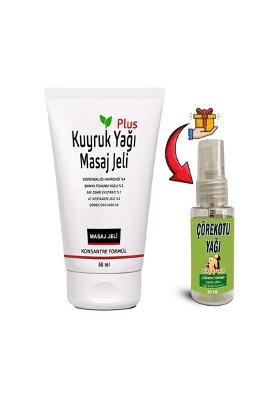 Kuyruk Yağı Masaj Jeli Plus 1 Tane 50 Konsantre Formül + Çörek Otu Yağı