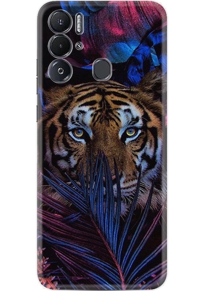Tecno Pova Neo Kilif Resimli Silikon Flowers Tiger 1319 557178756