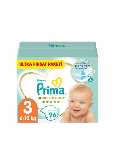 Prima Bebek Bezi Premium Care 3 Beden Fırsat Paketi 96 Adet