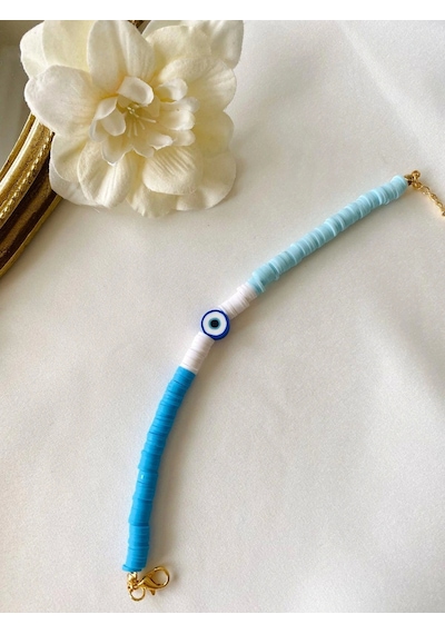 Mrs Flower Nazar Boncuklu Fimo Bileklik Çok Renkli