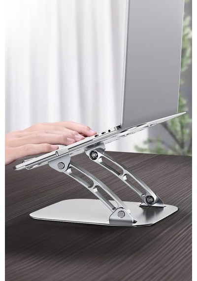Thentech Akıllı Telefon Tablet Dizüstü Bilgisayar Laptop Standı Metal Malzeme Güçlü Yapı Kaydırmaz