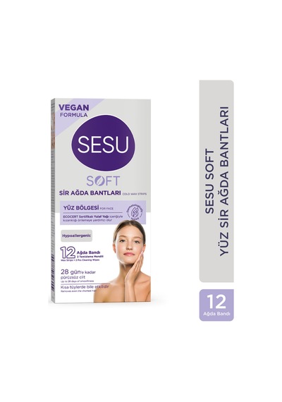 2 Adet Sesu Yüz Ağda Bandı Soft 12'li