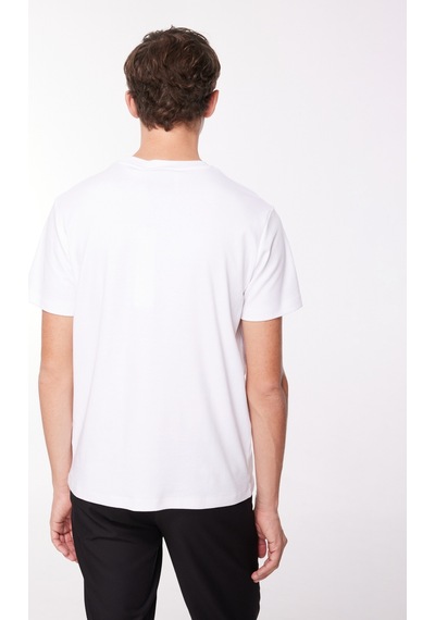 John Richmond Bisiklet Yaka Beyaz Erkek T-shirt Uma23002ts