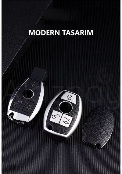 Mercedes A B C E S G Serisi Gl Gla Glc Cla Cls Amg Deri Görünüm Tpu Anahtar Kılıfı Kırmızı