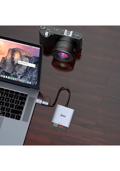 Juo MT03345 Usb 3.2 Ve Type-c 3'ü 1 Arada Sd / Cf / Tf Micro Sd Hafıza Kart Okuyucu