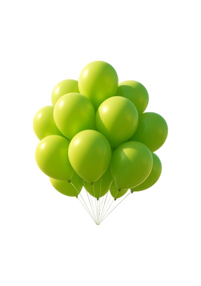 Metalik Balon 11 İnc 28 Cm 10 Adet Parti Doğum Günü Kutlama Süsleri Yeşil