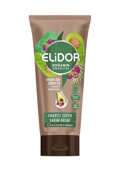 Elidor Doğanın Enerjisi Onarıcı Avokado ve Üzüm Çekirdeği Yağlı Saç Bakım Kremi 170 ML