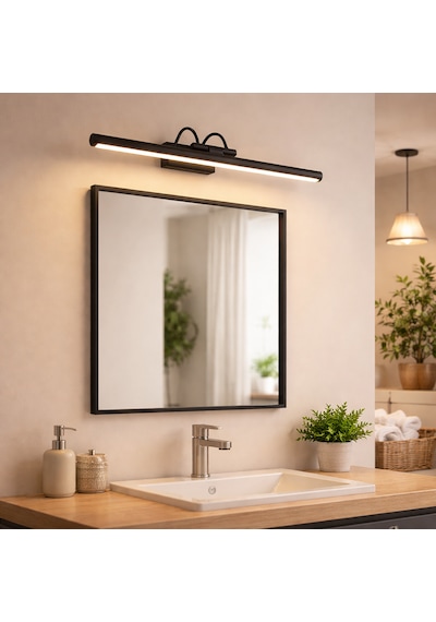 Sarjlı Led Flüt Resim Aplik 6w 3200k Gün Işığı 35cm Duvar Tipi Ayna/tablo Üstü Dekoratif Işık Ip20 Iç Mekan Kullanım Siyah