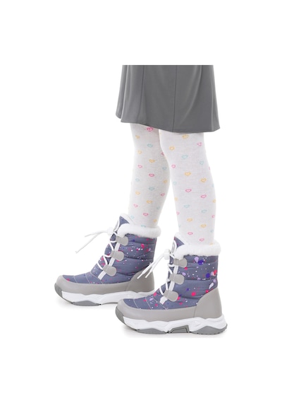 Kiko Kids Bambu Bağcıklı Kız Çocuk Kar Botu Füme - Fuşya Füme - Fuşya