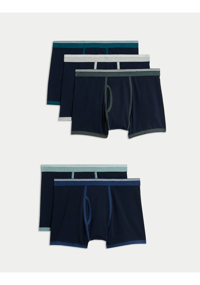 Marks & Spencer 5’li Pamuklu  Cool & Fresh Trunk T14004817S Lacivert
