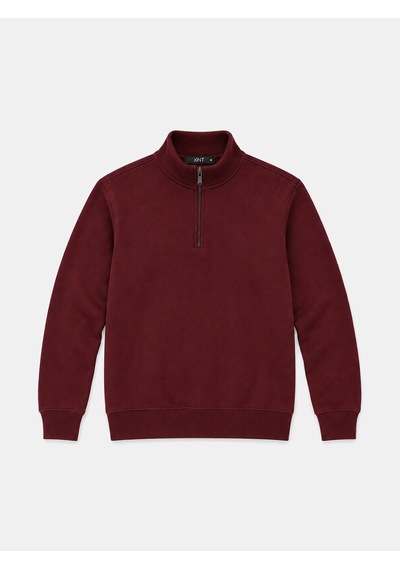 Xint Bordo Pamuk Dokulu Regular Fit Sweatshirt 300290