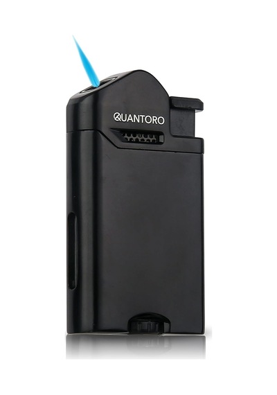 Quantoro Metal Jet Çakmak Matte Black Çok Renkli