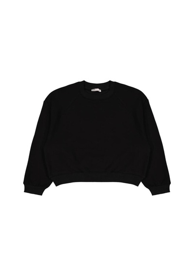 Civil Girls Düz 10-13 Yaş Sweatshirt Siyah