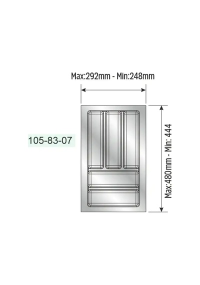 Mesan Traybond Beyaz Kaşıklık 292mm 105-83-07-302 Çok Renkli