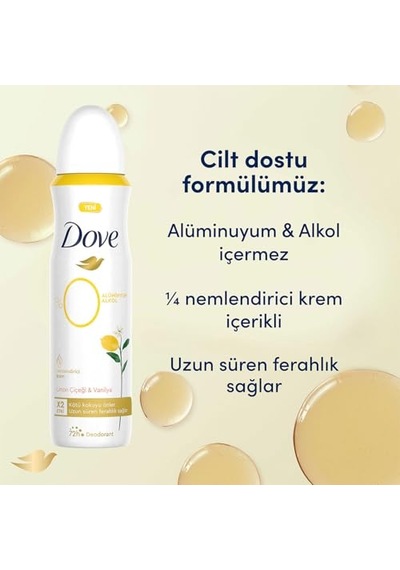 Dove Kadın Deodorant%0 Alüminyum Limon Çiçeği & Vanilya 150ml