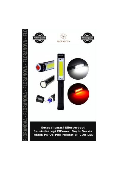 Gececalismasi Ellerserbest Servisdestegi Elfeneri Güçlü Servis Teknik Ps-q5 Pilli Mıknatıslı Cob Led Çok renkli