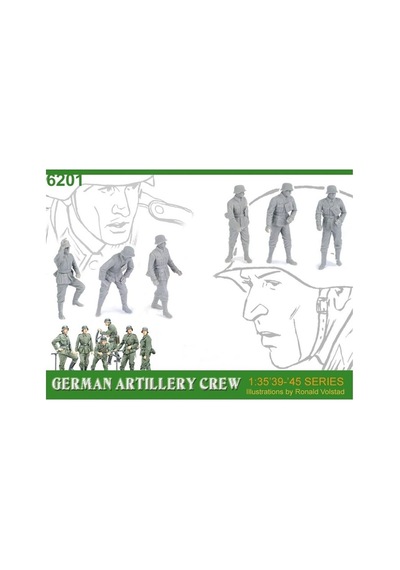1/35 Alman Topçu Mürettebatı Asker Figür Maketi, Dragon 6201