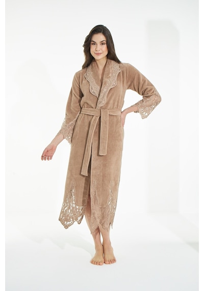 Dantelli Bambu Cotton Triga Bornoz Bej