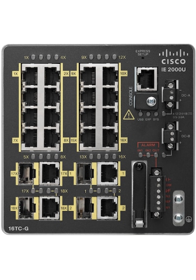 Ie-2000u-16tc-g 16 X10/100,2 Fe Sfp,2 T/sfp Geports With 1588
