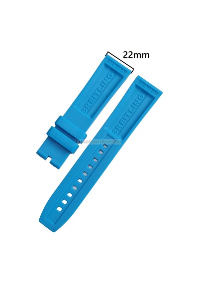 Breitling Modeli 22mm Mavi Renk Silikon Saat Kordonu