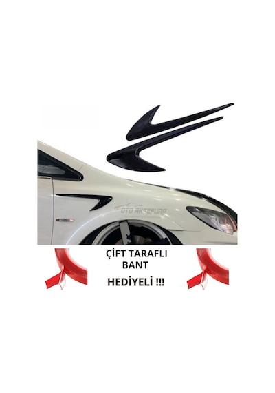 Üniversal Çamurluk Venti Sağ - Sol Parlak Siyah