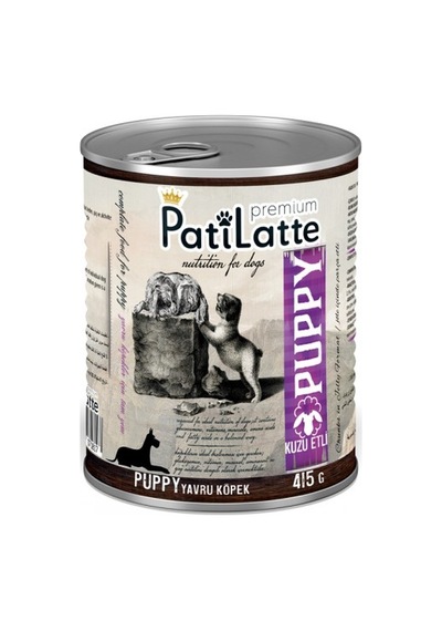 Pati Latte Kuzu Etli Konserve Yavru Köpek Maması 24 x 415 G